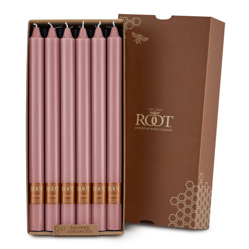 Smooth 12" Arista™ Dusty Rose Box of 12 Candles