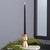12" Dipped Taper Candle Black Box of 12 Candles