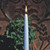 12" Dipped Taper Candle Platinum Single Candle