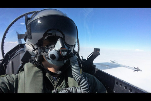 Canadian Armed Forces Gentex 190A Jet Pilot Flight Helmet with HA