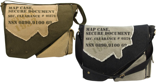 Rothco Vintage Canvas Two-Tone Imprinted Map Bag