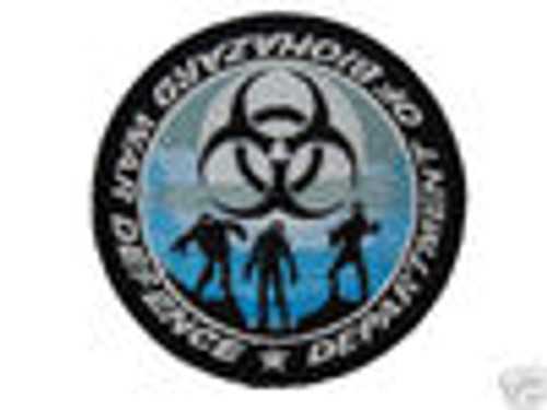 Department of Biohazard War Defense - Blue Glow In The Dark - Morale Patch