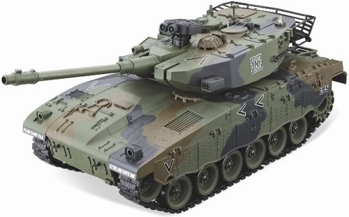 1:20 Scale RC Airsoft Battle Tank - Israeli Merkava (Woodland Camo)