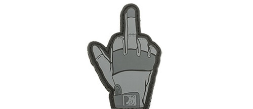 Griffon Industries "Big F" Pig Glove PVC Hook & Loop Patch - Carbon Grey