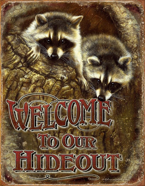 Tin Sign 1948 Welcome To Our Hideout