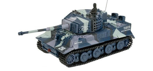 Armor Corps 1:72 Scale RC Battle Tank - Tiger (Color: Blue Camo)