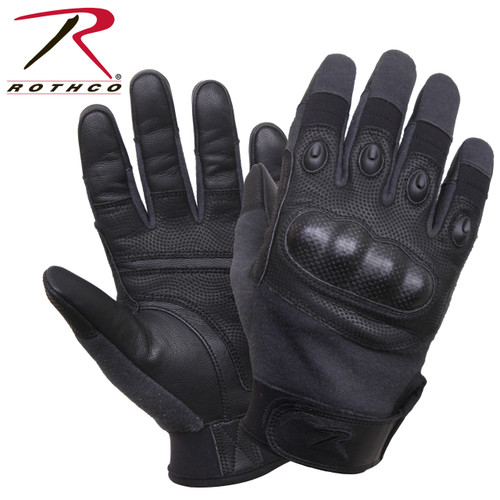 Rothco Carbon Fiber Hard Knuckle Cut/Fire Resistant Gloves - Black
