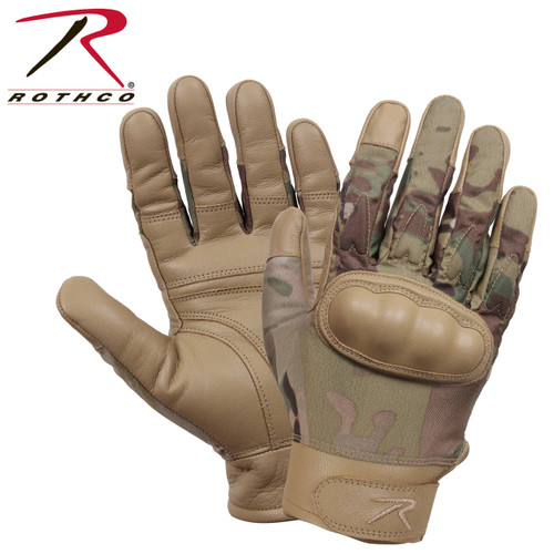 Rothco Hard Knuckle Cut and Fire Resistant Gloves - Multicam