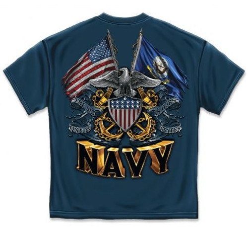 US Navy "Eagle With Double Flags" T-Shirt