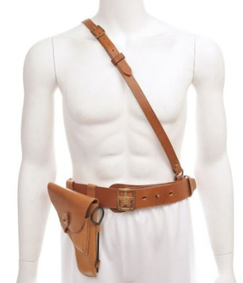 Soviet Officers Belt, Chest Strap & Tokarev Holster With Cleaning Rod