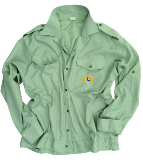 Czech Armed Forces Green Service Shirt W Emblem