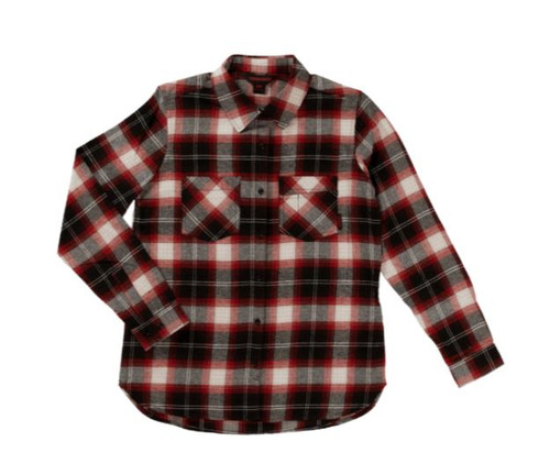 Womens Flannel Shirt (Red Plaid) - 3 Pack