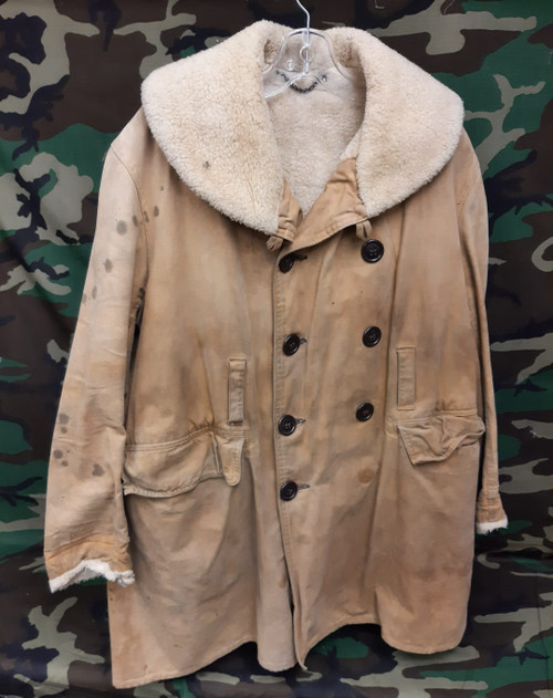 1943 WW2 Canadian Army Canvas Jeep Coat Woods Mfg Co.