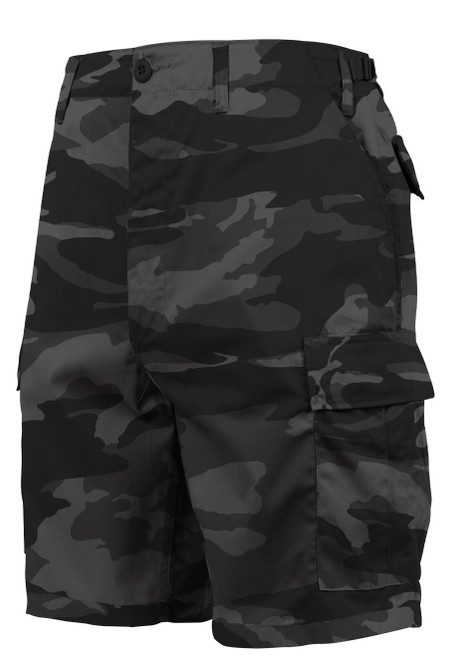 Rothco Colored Camo BDU Shorts - Black Camo