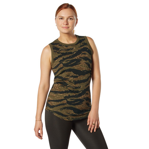 Rothco Womens Essential Tank Top - Tiger Stripe Camo Rothco Womens Essential Tank Top - Tiger Stripe Camo