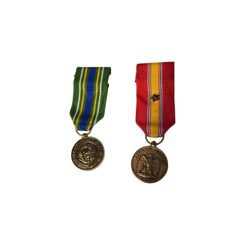 U.S. Armed Forces Korea Defence Service & National Service Defence 2nd Award Miniature Medals U.S. Armed Forces Korea Defence Service & National Service Defence 2nd Award Miniature Medals