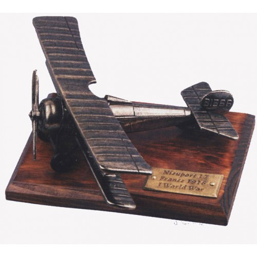 Denix WWI Mini Bi-Plane Replica Nickle Finish 