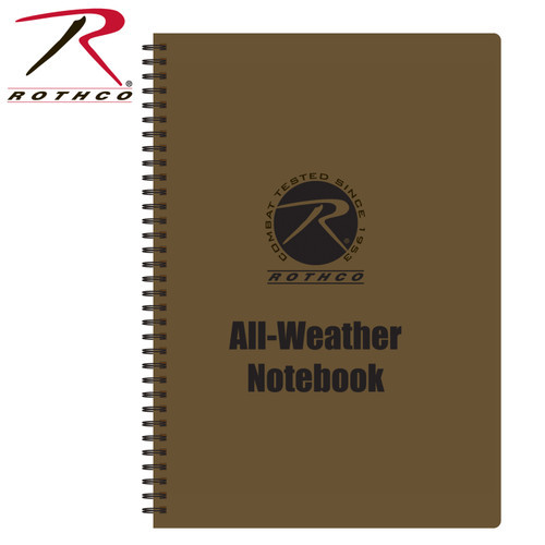 Rothco All Weather Waterproof Notebook 8.5" x 11" - Coyote