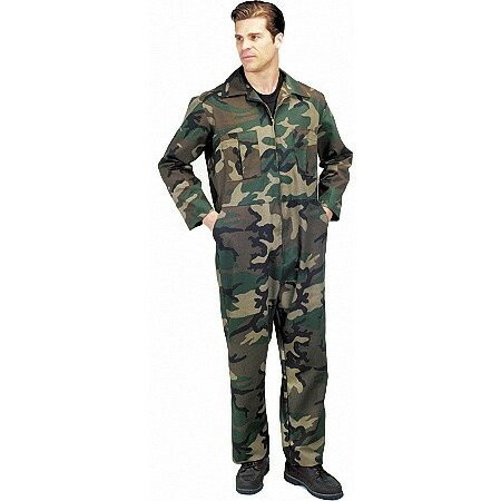 Unlined Coveralls - Woodland Camo