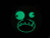 Biohazard Bear Head White Glow In The Dark - Morale Patch