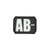AB- Blood Type PVC - Morale patch - Glow In The Dark