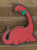 Puff Dino Brontosaurus PVC - Morale Patch - Red