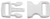 Paracord Small Buckle 4-Pack (White)