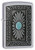 Zippo Satin Blue Sun Design