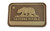 Hazard 4 California Bear Flag Rubber Hook and Loop Patch (Color: Coyote)
