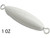 Battle Angler Luminous Glow Double Ring Torpedo Lead Weight Sinker (Size: 1oz / 20 Pack)