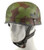 German WW2 Paratrooper M38 Fallschirmjager Helmet Green Brown Camouflage w/Texture Wire & Decal