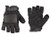 Mil-Tec Black Leather Security Fingerless Gloves