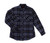 Womens Quilt-Lined Flannel Shirt (Navy Plaid) - 2 Pack