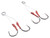Battle Angler Double Stinger Jigging Hook Set (Color: Red Nickle)