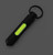Glow Rhino Knurled Steel Glow Fob Green