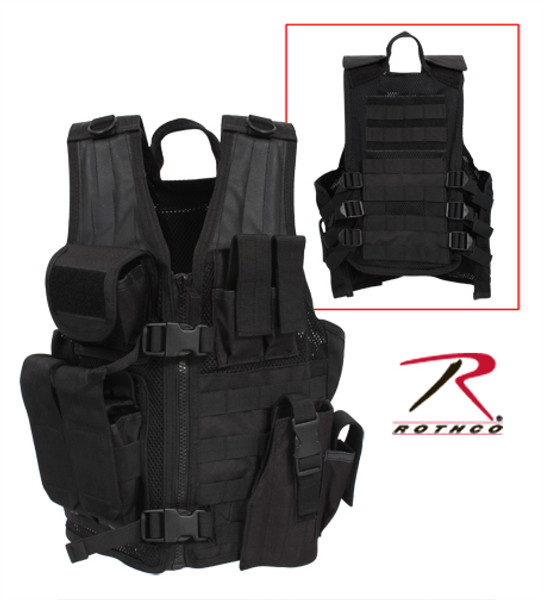 Rothco Kid's Tactical Cross Draw Vest - Black