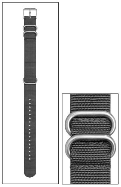 Luminox FN.L.3900.80.2 Strap Nato Style Nylon Grey - 22mm