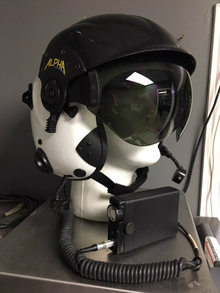 Alpha Eagle Helicopter Helmet Dual Visor w/Carrying Case And Noise Cancelling ANR Box