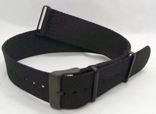 Vostok Europe NATO Ballistic Nylon Strap Black/Black 24mm