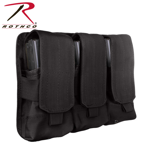 Rothco Universal Triple Mag Rifle Pouch - Black