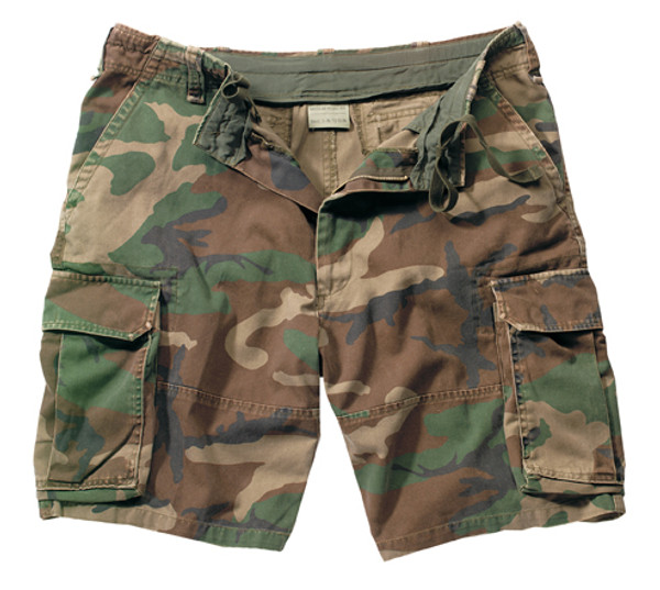 Rothco Vintage Camo Infantry Utility Shorts - Woodland Camo