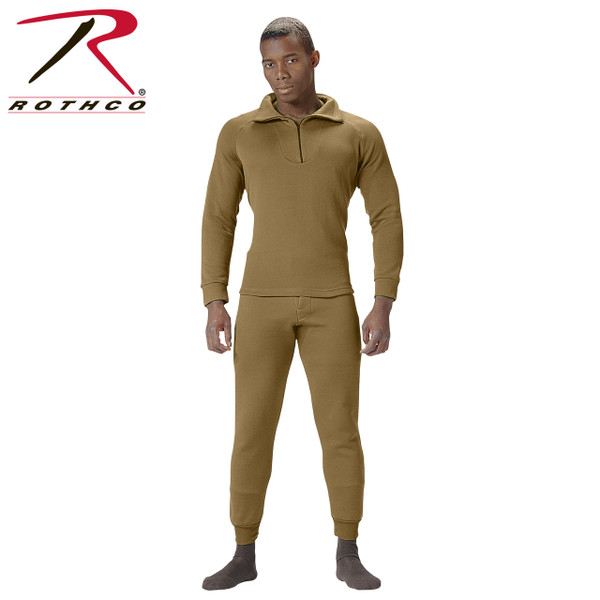 Rothco ECWCS Poly Zip Collar Shirt - AR 670-1 Coyote