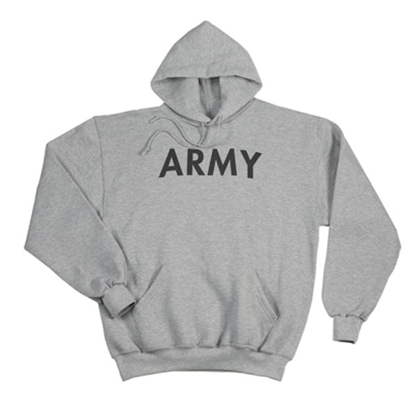 Rothco Army PT Pullover Hooded Sweatshirt - Grey