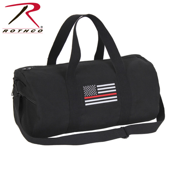 Rothco Thin Red Line Canvas Shoulder Duffle Bag - 19 Inch Rothco Thin Red Line Canvas Shoulder Duffle Bag - 19 Inch