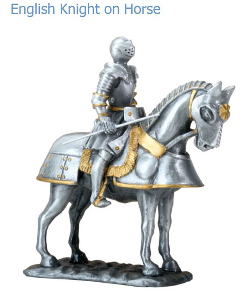 YTC Summit 8322 English Knight on Horse Pewter Finish