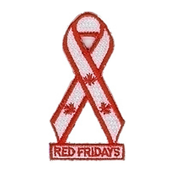 Red Fridays Signature Ribbon Patch 3"