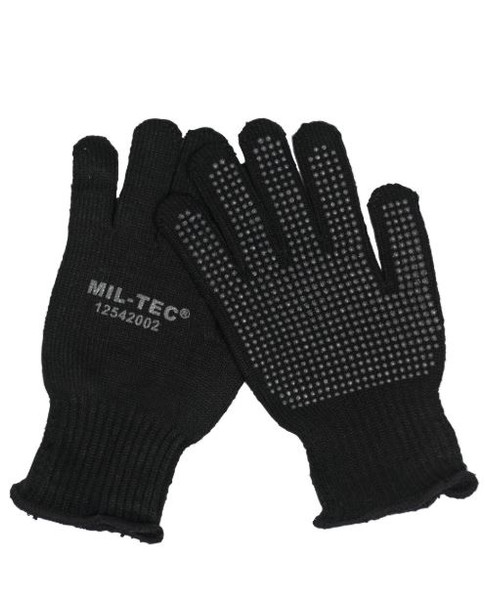 MIL-TEC Black Gripper Gloves