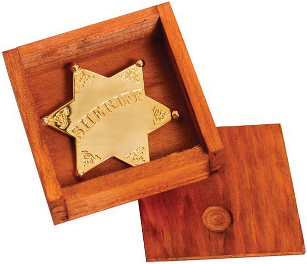 Gold Sheriff Star Badge