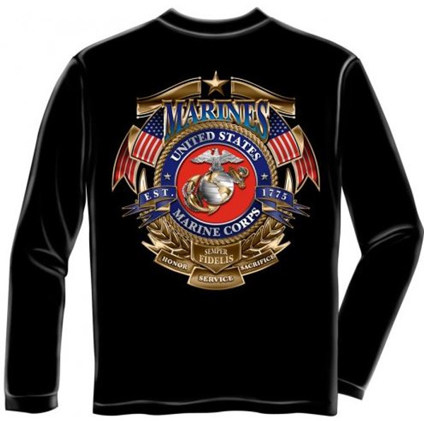 USMC "Honor Service Sacrifice" Long Sleeve T-Shirt