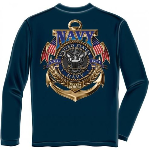 US Navy "The Sea Is Ours" Long Sleeve T-Shirt